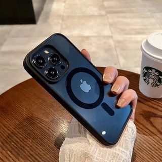 硅膠磁吸簡約iphone16馬卡龍手機殼果粉17透明亞克力15防摔保護套