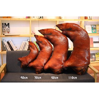 仿真魯豬腳抱枕靠墊腰墊枕頭：創意造型 柔軟舒適, 50公分