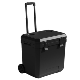 拉桿式戶外保冰桶/釣魚冰箱 38L (三層保冷/車載保溫箱), 黑色