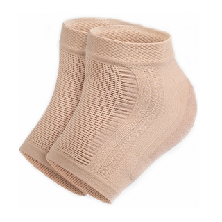 D47凝膠後跟保濕襪 防乾裂後腳跟保養凝膠襪 後腳跟保護套足跟防裂襪足部保養, 1件, 2入