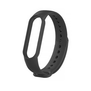 스토리링크 샤오미 Mi Band 5/6 호환 액정보호필름 스트랩, MiBnad5/6 실리콘 스트랩_(블랙), 1개