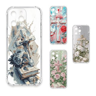 24H快速出貨 TRON 三星 A52/52s 十字架水彩 四角防摔 軟殼 手機殼