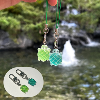 1+1 소유상점 행운의 거북이 키링 핸드폰고리, 1세트, 휴대폰줄