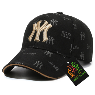 프레쉬윈드 MY 럭셔리 트렌디 야구모자 볼캡 프리미엄 스포츠 아웃도어 캠핑, 블랙