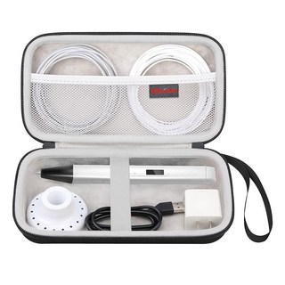 OLED 디스플레이가 장착된 MYNT3D 프로페셔널 프린팅 3D 펜용 엘론보 펜 휴대용 케이스 ABS 플라스틱 필라멘트 A/C 어댑터 블랙+그레이(케이스 전용! 미포함), MYNT3D 전문 인쇄용 엘론보 3D 펜 휴대용 케이스