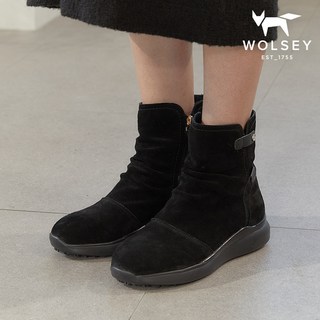 [울시] 여성 소가죽방한부츠 미끄럼방지 털부츠 방수 기모 가벼운 부츠