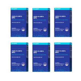 보니웰 초임계 알티지 rTG 오메가3 솔루션, 6박스, 30회분