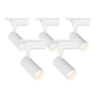 라인조명 LED 에코 원통 COB 일체형 레일조명 화이트바디, 3. 주백(아이보리빛) 10w, 5개