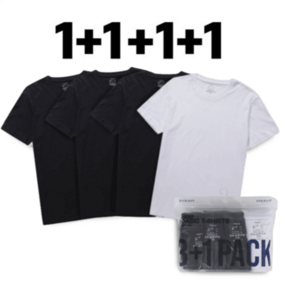 백화점 매장판 / 판매자 슈렉(shoerek) / 판매자 주의해서 주문 폴햄 기본 티셔츠 세트 3+1 남자 여자 남여공용 무지 이너 라운드 반소매 반팔 티셔츠 4PCS 1세트