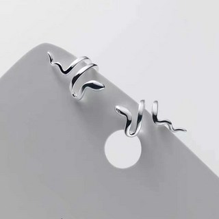 925銀蛇形耳夾，無耳洞設計，小眾設計感，秋冬耳環，獨特高級靈蛇耳骨夾