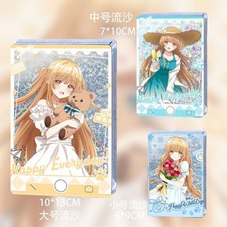 椎名真晝鄰家天使不知不覺把我慣成廢人流麻收藏擺件立牌禮物卡磚, 1個, w1563椎名真晝-幻銀,9*13*0.8cm/幻彩閃粉+亮片