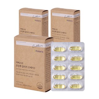 본사직영 여에스더 초임계 알티지 오메가3 1020mg, 30정, 3박스