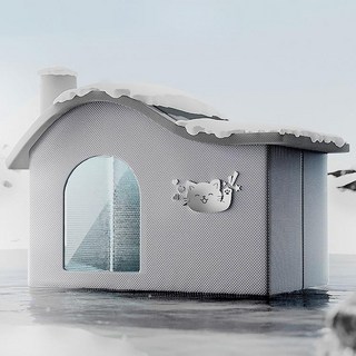 고양이 에어컨 방 여름 고양이 둥지 애완 동물 에어컨 집 여름 이글루 얼음 둥지 개 냉각 유물 모든 계절에 보편적, 1개, 중형 에어컨 객실