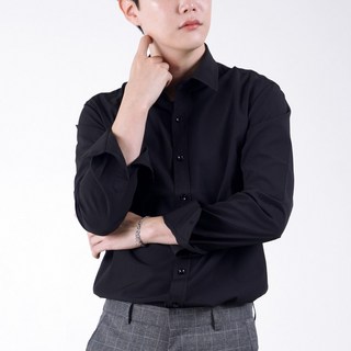 lxt 男士防皺彈性半修身襯衫