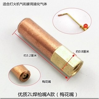 焊炬 2L焊炬 小焊槍 雙兩用 焊槍 槍頭 梅花型 焊嘴 咀焊頭 空調維修配件, 1個, 2個/優質2L焊槍嘴/A款梅花嘴/配件
