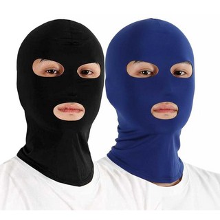 3홀 방한모 페이스 마스크 남성용 스키 여성용 풀 헤드 커버 시스티 자외선 차단 축구 오토바이 헬멧 화이트. 라지 150100, 블랙 & 네이비 블루