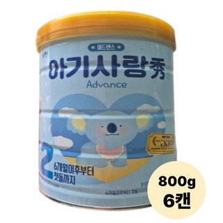 아기사랑수 더 퍼스트 어드밴스 분유 2단계, 6개, 800g