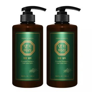 1+1 댕기머리 오리지널 명품 샴푸 500ml 두피 지성 민감성 손상모, 2개