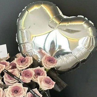 仿真花 人造花 永生玫瑰花束烏梅子醬送女友閨蜜朋友生日禮物女生2.14情人節禮物畢業花束, 烏梅子醬-氣球, 1個