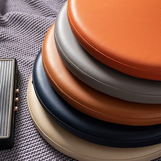 에르스한 방수 논슬립 사무실 카페 의자 메모리폼 원형 레자 가죽 방석 40cm 4colors