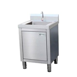 優質不鏽鋼單槽水槽 80CM 飯店餐廳適用, 不鏽鋼色