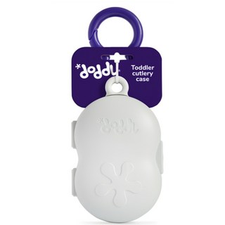 英國Doddl 幼兒學習餐具攜帶盒(不含匙叉) - 寶寶外出用餐必備，輕巧便攜，安全無毒, 灰色