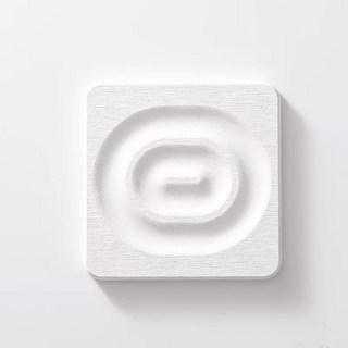 簡約純白方形杯墊，防溢凹槽設計，桌面防護必備, 白色方形, 1個