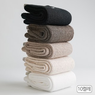 프롬산타 도톰한 롱데일리핏 긴 장목 양말 10켤레