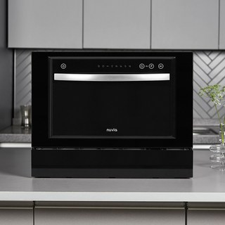 nuvia 누비아 식기세척기 NDW-NI6B 6인용 무설치 무타공 자동문열림 UV 소형 미니 원룸