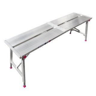 GOOD-SSE 굳세 접이식 우마사다리 400X1600 알루미늄 다리높이조절 도배, 1개