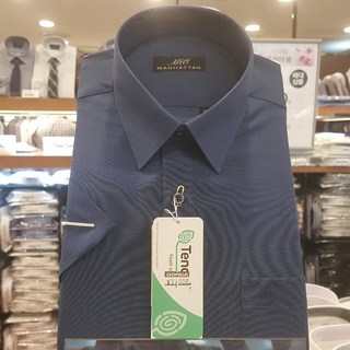 맨하탄 구김적고 부드러운 통기성 있는 반팔 일반핏 남자와이셔츠 M90M1249 1112