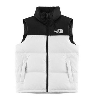 노스페이스. 남여공용 다운 레트로 다운 조끼, 베스트 화이트