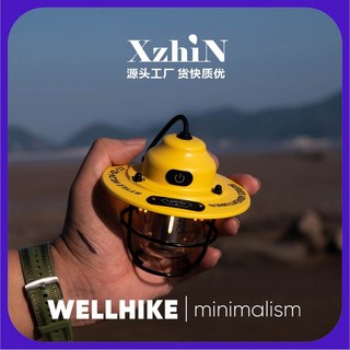 戶外露營燈 鬆果燈 吊燈 照明 超長續航 氛圍燈 充電 掛式 帳篷燈 天幕燈 臺灣出貨, 松果燈星 夜黑, 1個