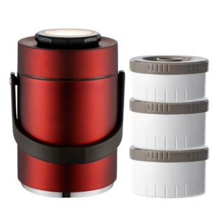 코코리브 롱타임 보온도시락, 1개, 레드