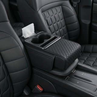 RAOM 차량용 팔걸이쿠션 콘솔 쿠션, 1개, 블랙