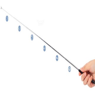 송씨몰 6단 길이 조절 지시봉, 블랙, 1개