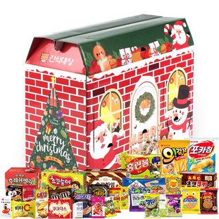 [간식대장] 크리스마스 한정 최고의 간식 선물세트 어드벤트 캘린더 2호, 1개, 크리스마스하우스 어드벤트 캘린더 2호