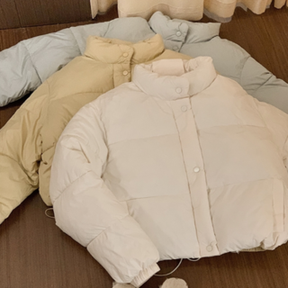 [루미엘] 여성 겨울 파스텔 크롭 숏 패딩 점퍼