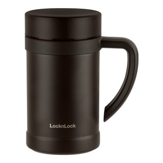 락앤락 모그 스텐 머그컵 텀블러, 블랙, 1개, 500ml