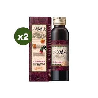大漢酵素 綜合蔬果醱酵液 60ml 綜合88蔬果發酵飲 植物來源, 1個, 2入｜綜合蔬果醱酵液60ml