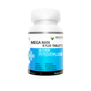 HealScon Mega Man B Plus Tablets 男性B群plus錠 60錠, 1個, 60顆