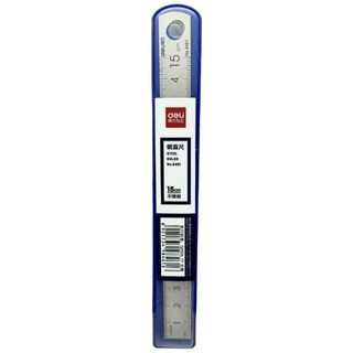 得力 鐵尺 15cm 不鏽鋼鐵尺 考試用 美術用 辦公用 文具, 1個, 鐵尺15 cm