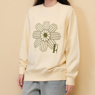 [HIP39] 여성 자수 시보리 맨투맨 박스핏 긴팔티셔츠