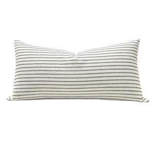 소파용 슬로우 카우 캐시미어 직사각형 베개 커버 장식용 요추 던지기 12 x 24 인치 네이비 블루, Doff White Light Grey, 24" x 12" (Pack of 1)