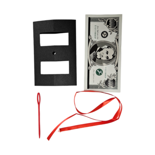 [전세계독점] JL매직 지폐를 통과하는 리본마술 지폐통과마술 리본쓰루빌, 1세트