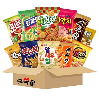 농심 봉지과자 선물세트 10종+꽃새우, 1세트, 6호