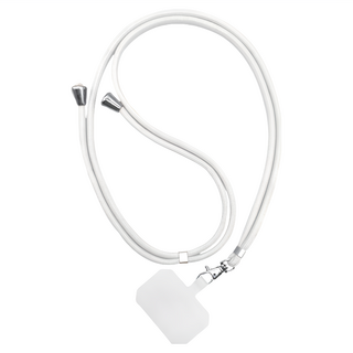 手機掛繩 (隨附掛環卡/適用多數手機殼/小香風), 白色, 1個