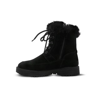 ESKT 女款牛麂皮保暖雪靴 SN268