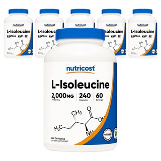 nutricost L-異白胺酸膠囊 2000mg, 240顆, 6罐