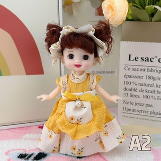 17釐米娃娃公主衣服套裝 BJD洋娃娃女孩玩具 兒童生日禮物換裝, 1個, A4款,單買圖中衣服